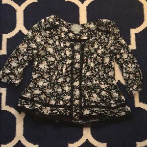 Maeve Black multi Floral Blouse